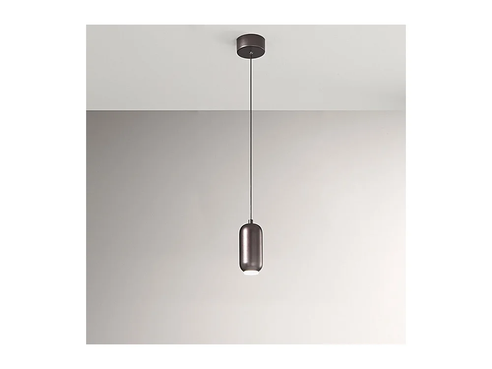 Lampadario In Metallo Contemporaneo Bullet Marrone Led