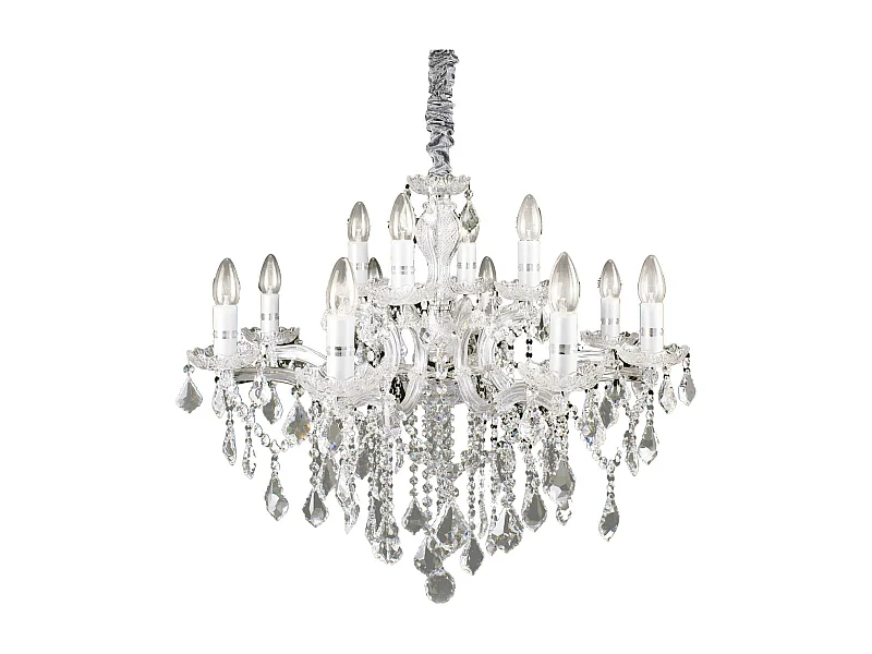 Ideal Lux Florian - 12 licht Kronleuchter Chrome Finish, E14
