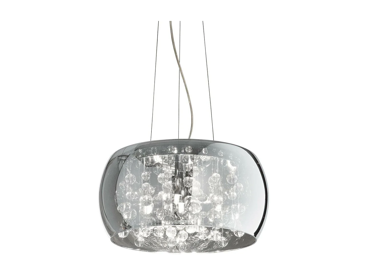 Ideal Lux Audi-80 - Lámpara colgante de techo redonda de 5 luces ahumado, G9