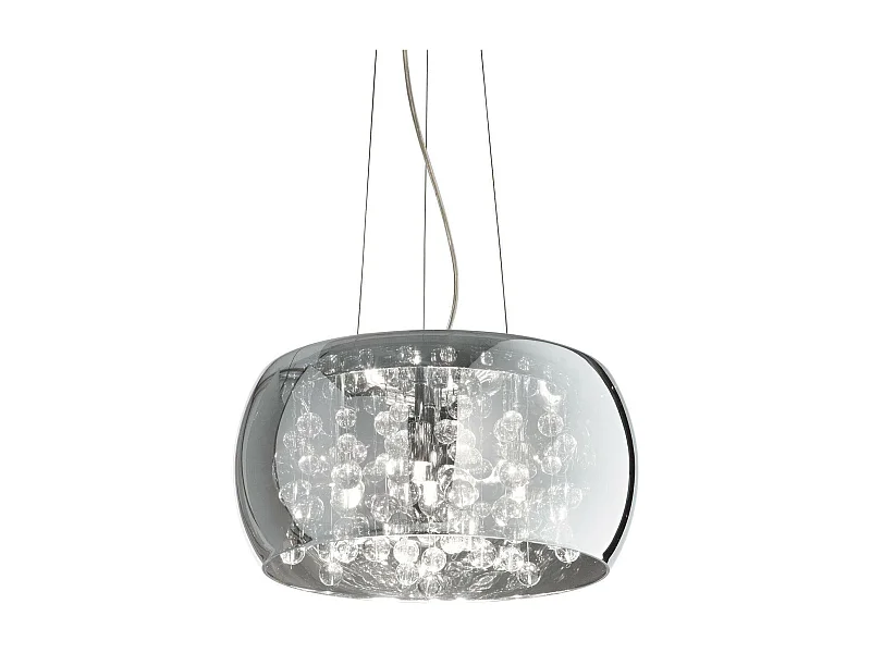 Ideal Lux Audi-80 - Sospensione da soffitto rotonda a 5 luci Smokey, G9