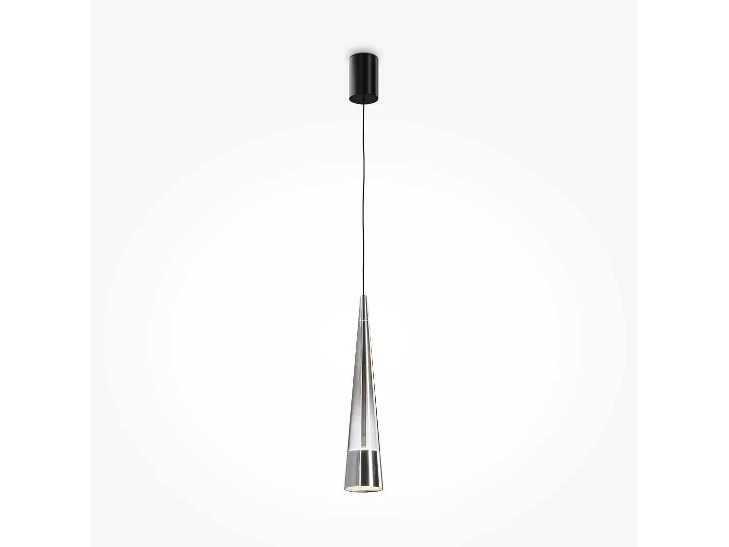 Maytoni Sintesi Moderne schlanke Pendel-Deckenleuchte Chrom integrierte LED 3000K