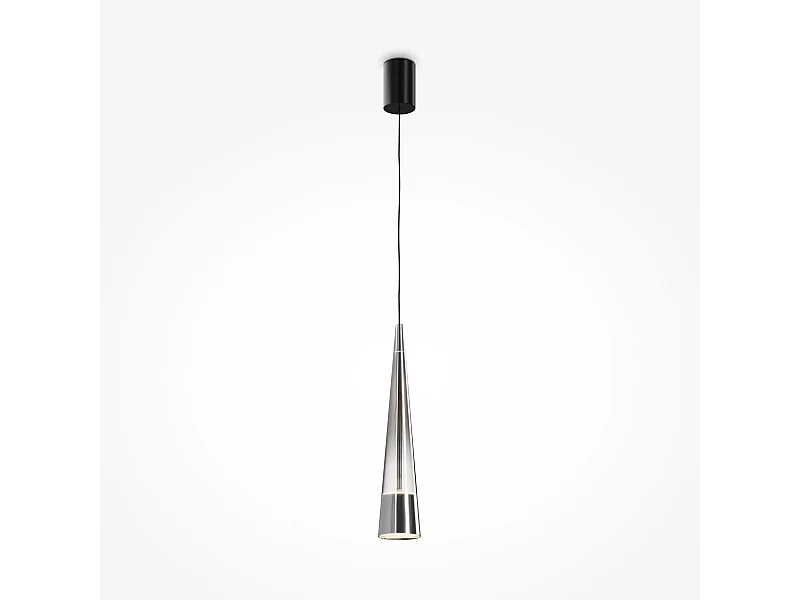 Maytoni Sintesi Moderne schlanke Pendel-Deckenleuchte Chrom integrierte LED 3000K