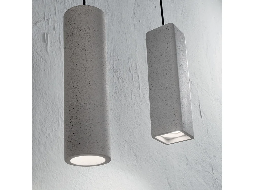 Ideal Lux Oak Plafonnier mince à 1 lumière, gris clair