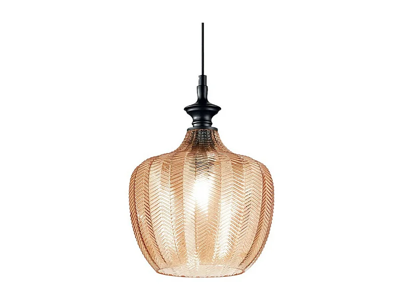 Suspensions Dôme Décoratif en Verre Ambre, E27