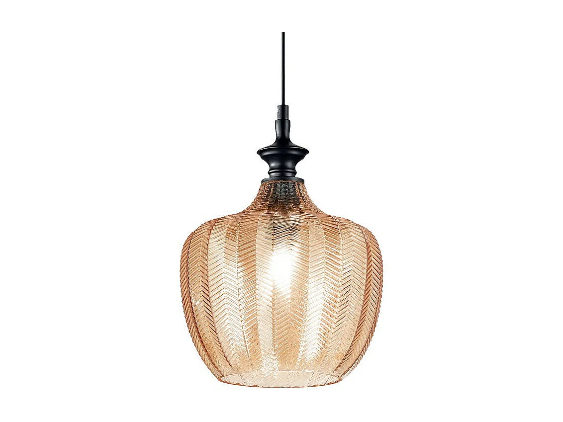 Suspensions Dôme Décoratif en Verre Ambre, E27