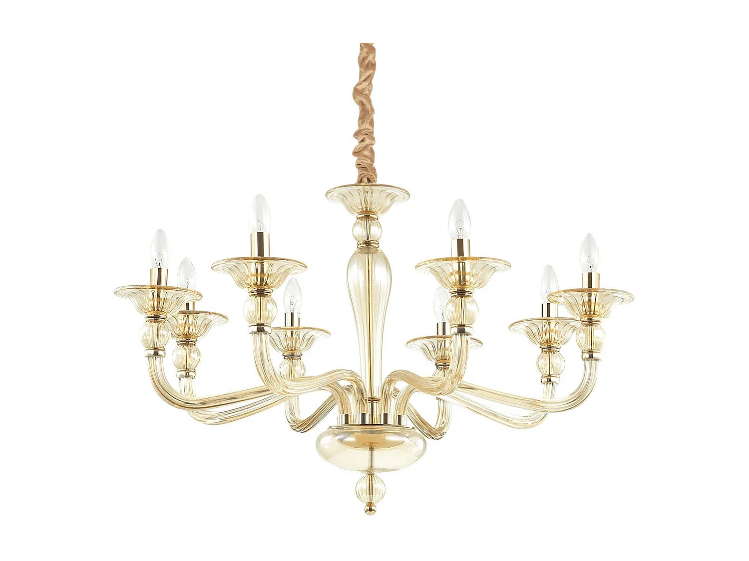 Ideal Lux Danieli - Lampada a sospensione a 8 luci Ambra, E14