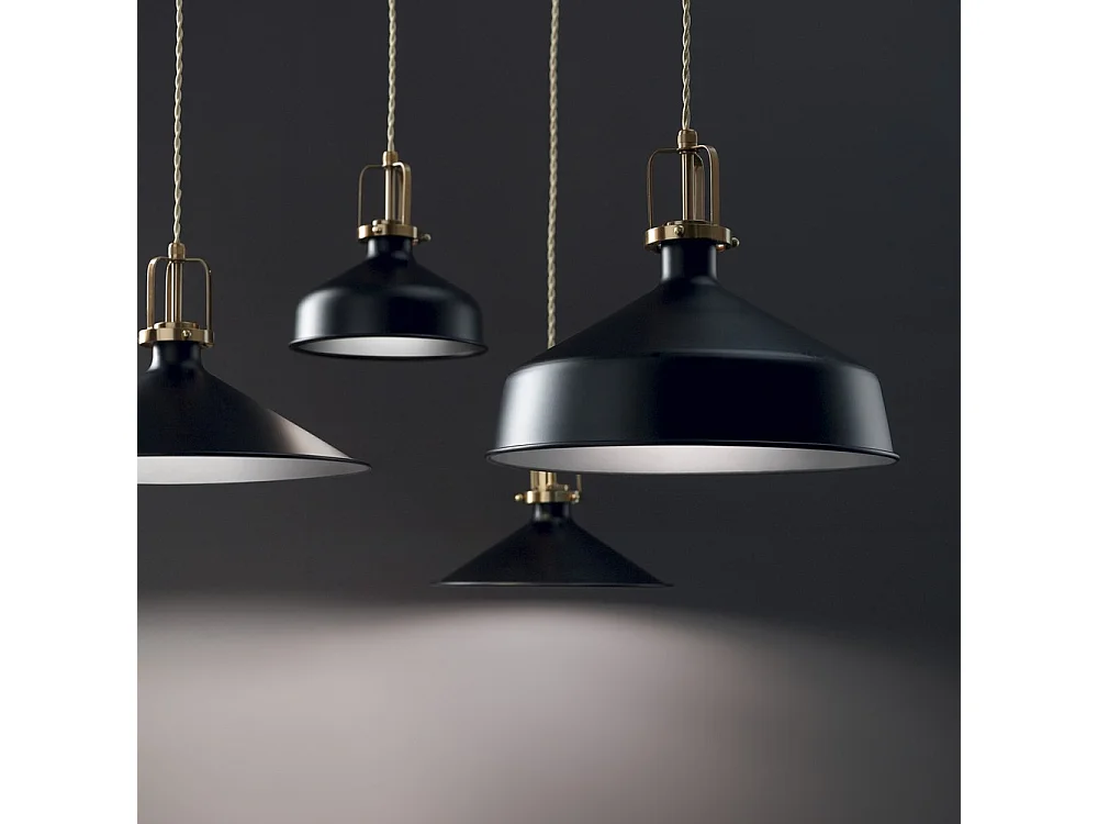 Ideal Lux ERIS-2 - Deckenleuchte für Innenkuppeln 1 Hellschwarz, E27