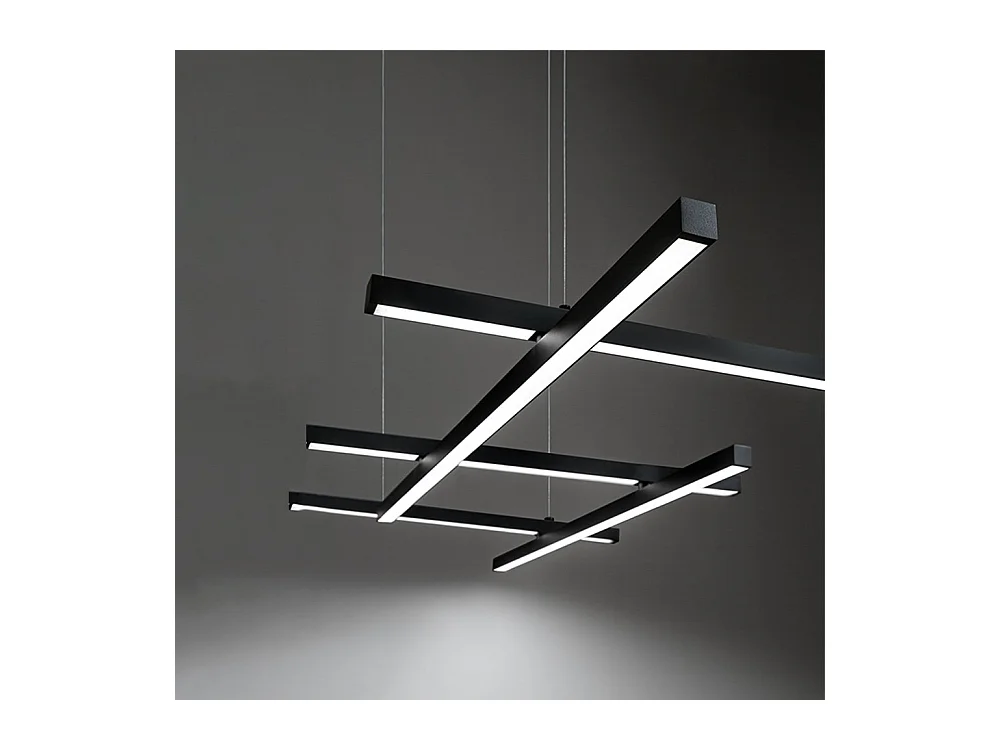 Lampadario Moderno Net Nero Led Piccolo