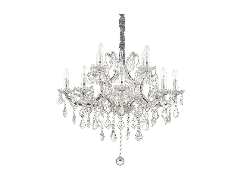 Ideal Lux Napoleon - Lampada a sospensione a 12 luci cromata