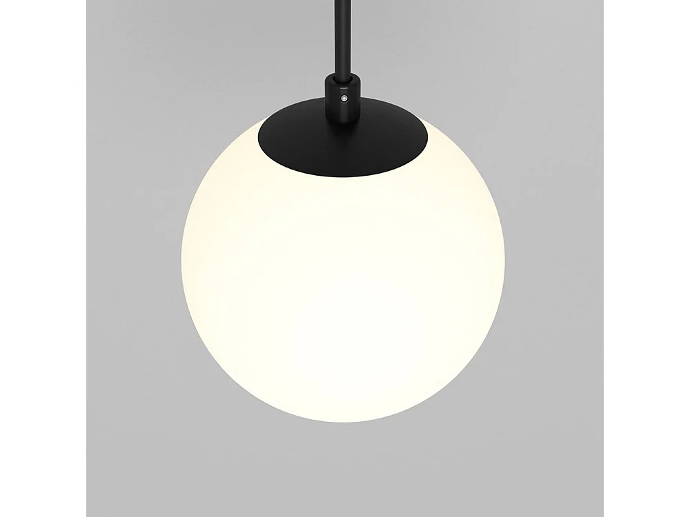 Lampadario A Sospensione Moderno Luna Alluminio Nero Luce Led Integrato 5W Calda