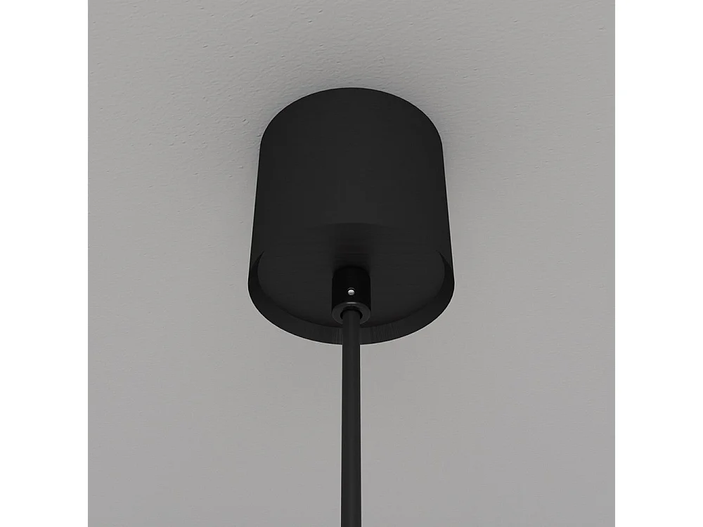 Lampadario A Sospensione Moderno Luna Alluminio Nero Luce Led Integrato 5W Calda