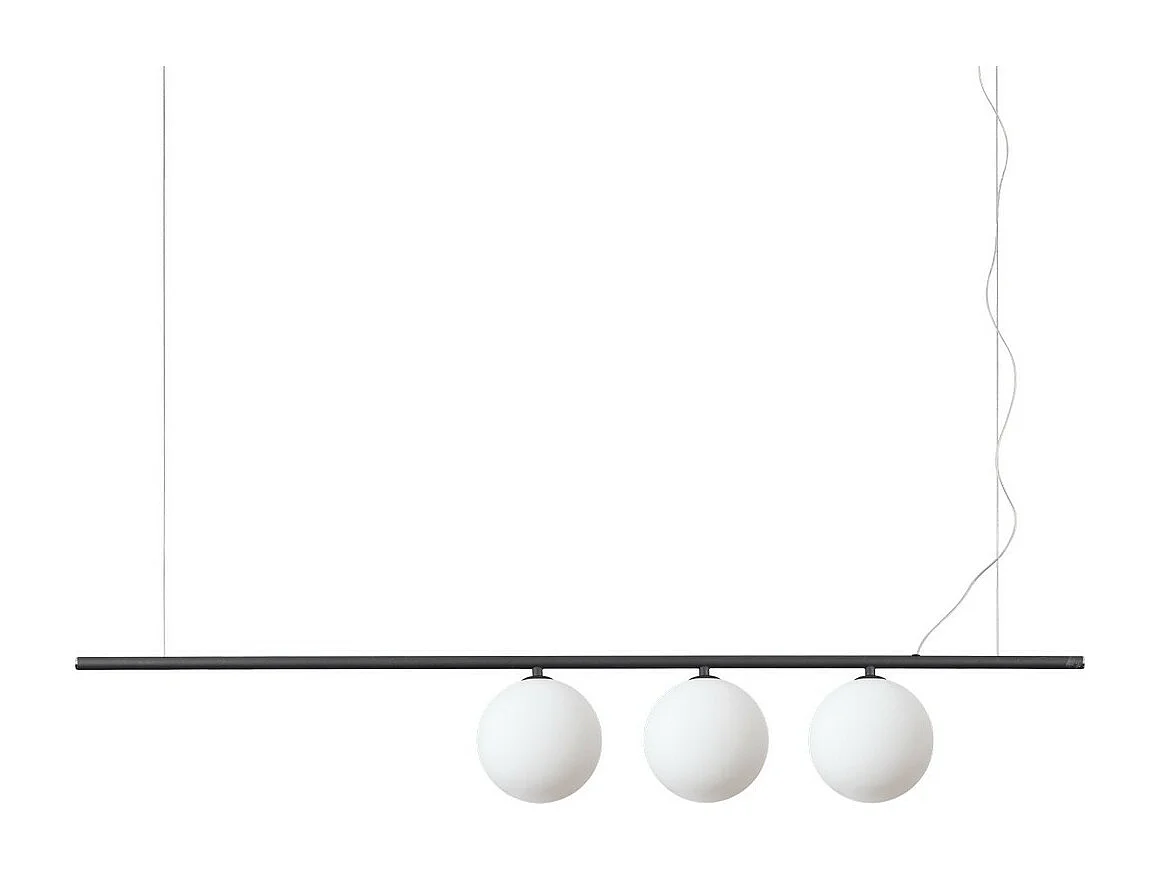 Ideal Lux PERLINE Plafón colgante barra 3 luces negro