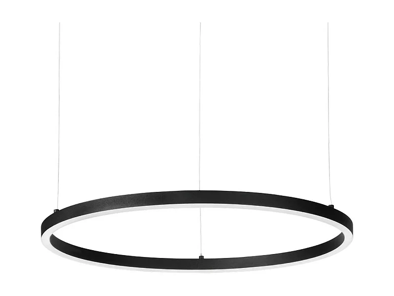 Ideal Lux ORACLE Slim DALI Dimmable Round 90cm Plafonnier LED Intégré Noir, 3000K