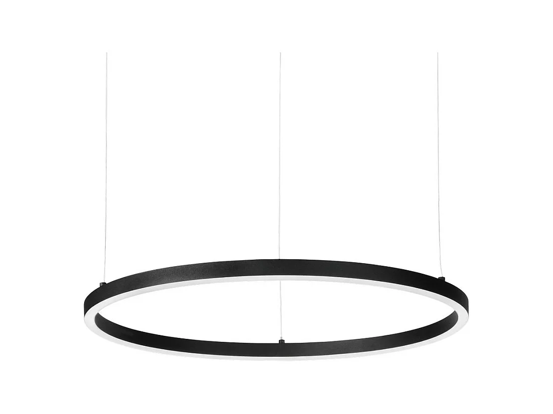 Ideal Lux ORACLE Slim DALI Dimmable Round 90cm Plafonnier LED Intégré Noir, 3000K