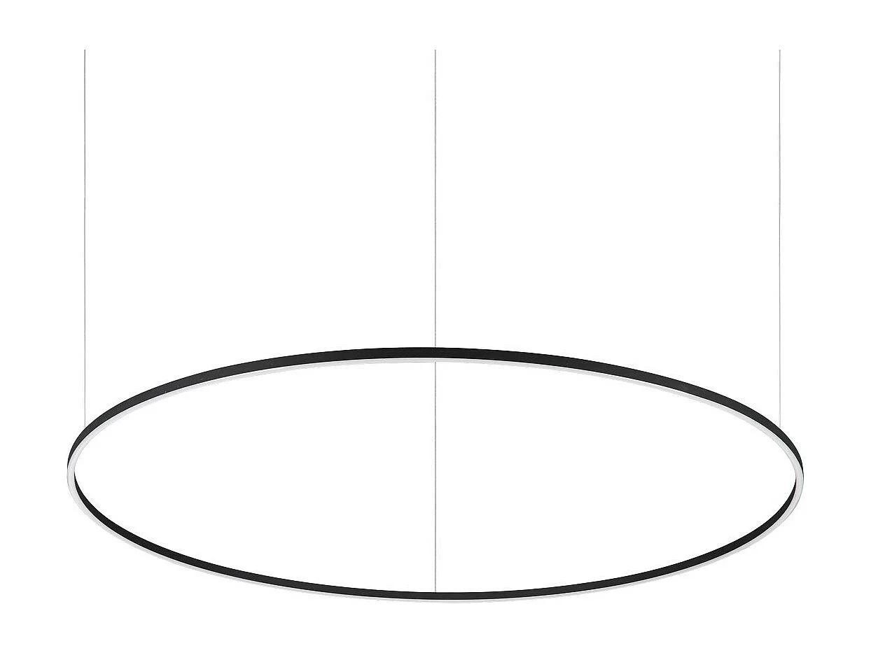 Ideal Lux ORACLE Schlanke DALI dimmbare runde 150 cm integrierte LED-Pendel-Deckenleuchte schwarz, 3000 K