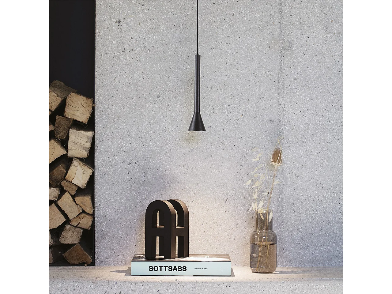 Ideal Lux DIESIS Plafoniera Led Slim Dome Sospensione Nera 3000K