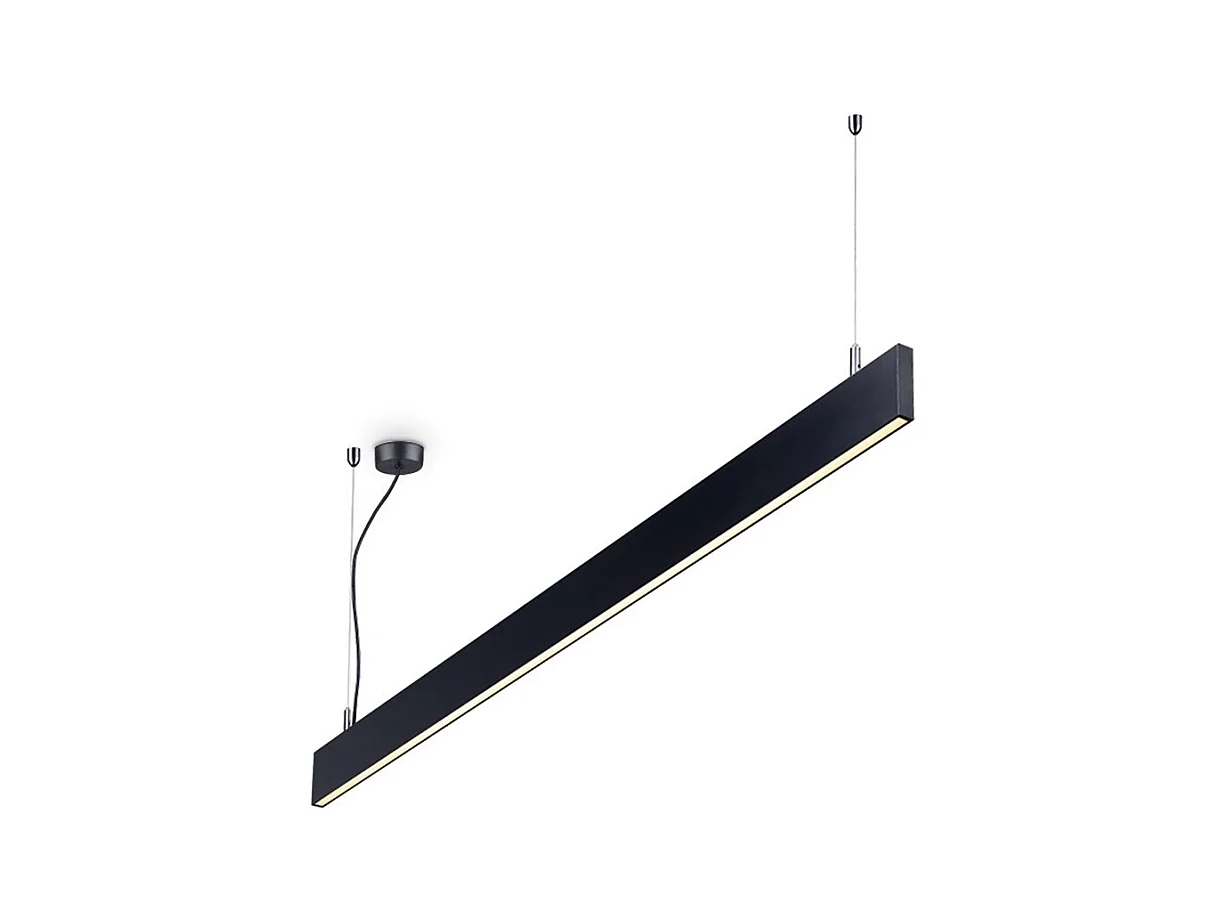 Ideal Lux LINUS Plafonnier linéaire d'intérieur à LED intégré 1 lumière noire 3000K