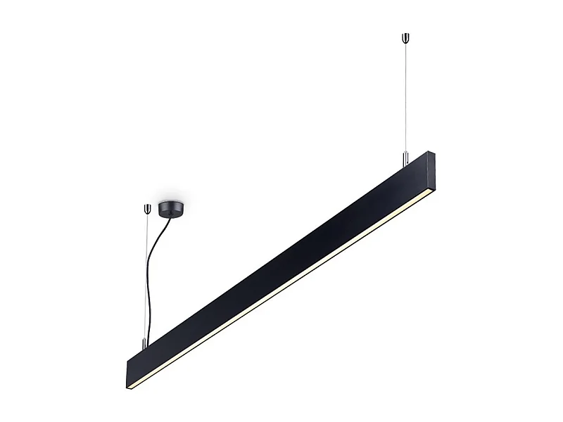 Ideal Lux LINUS - Lámpara colgante de techo lineal de interior LED integrada 1 luz negra 3000K