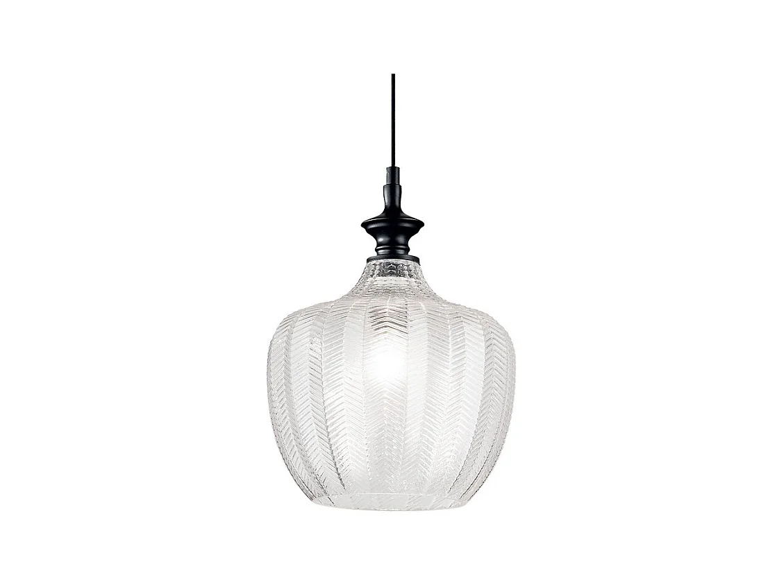 Suspensions décoratives en dôme en verre transparent, E27