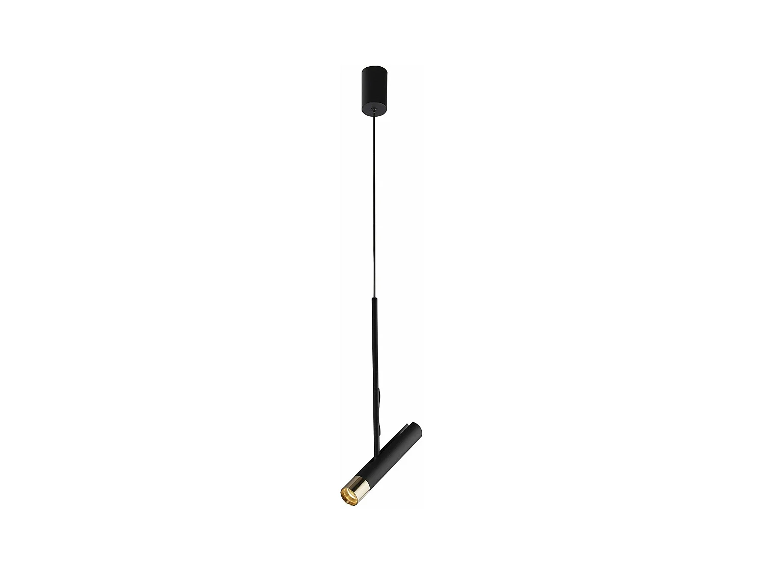 Lampadario Moderno Cilindro Acciaio Nero Oro Led 4W 3000K