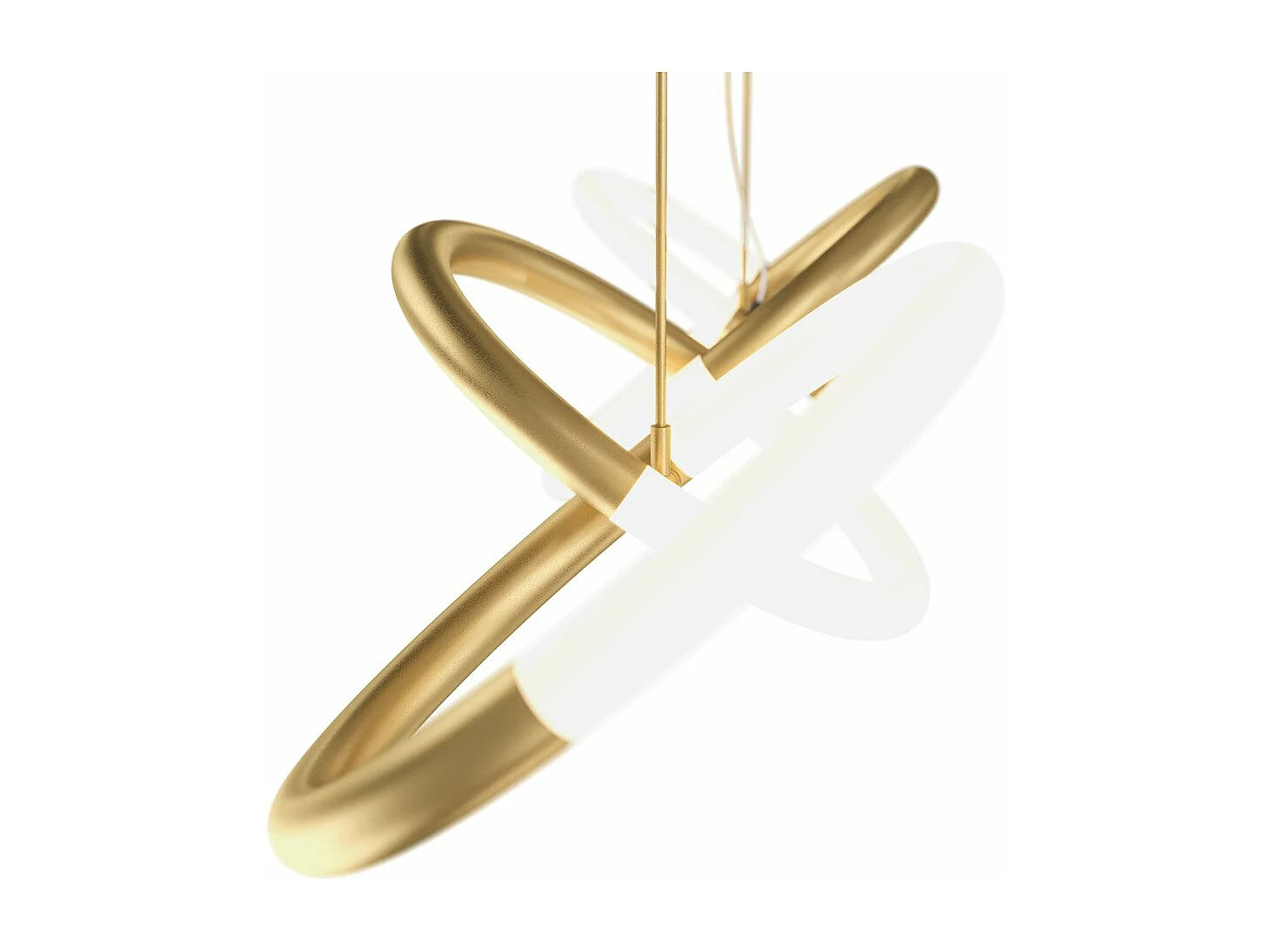 Lampadario A Sospensione Moderno Node Metallo Oro 4 Luci Led 40W