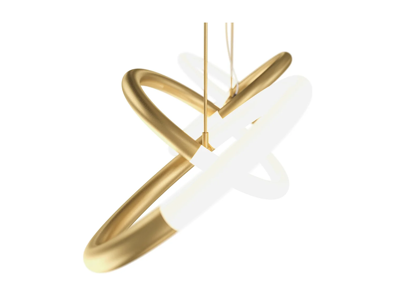 Lampadario A Sospensione Moderno Node Metallo Oro 4 Luci Led 40W