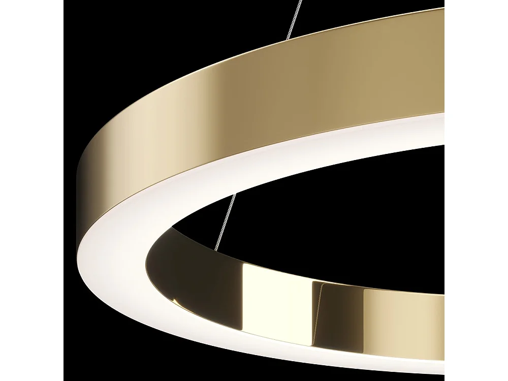 Maytoni Saturno Lámpara colgante de techo LED integrada moderna, latón, 3100 lm, 4000 K