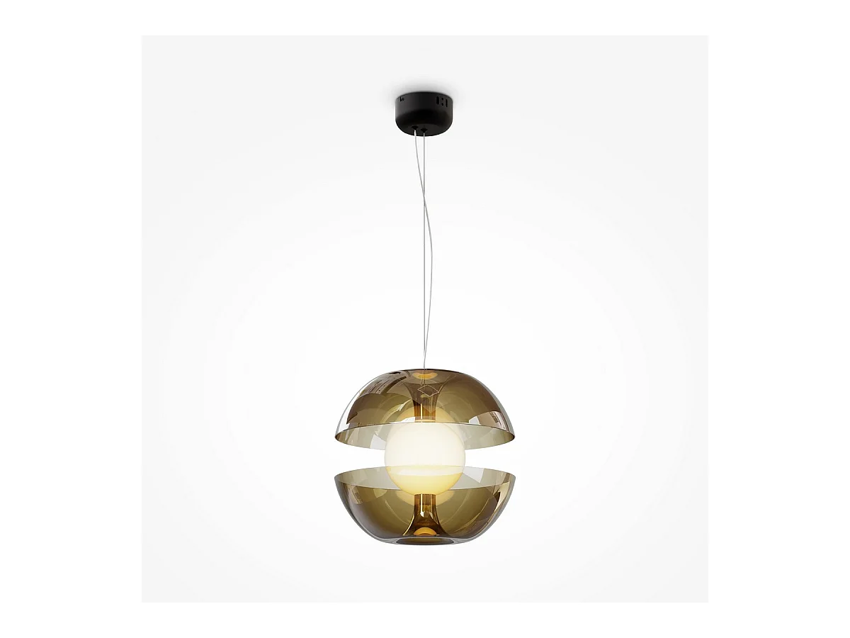 Maytoni Rebel Plafonnier suspendu globe moderne doré 3000K