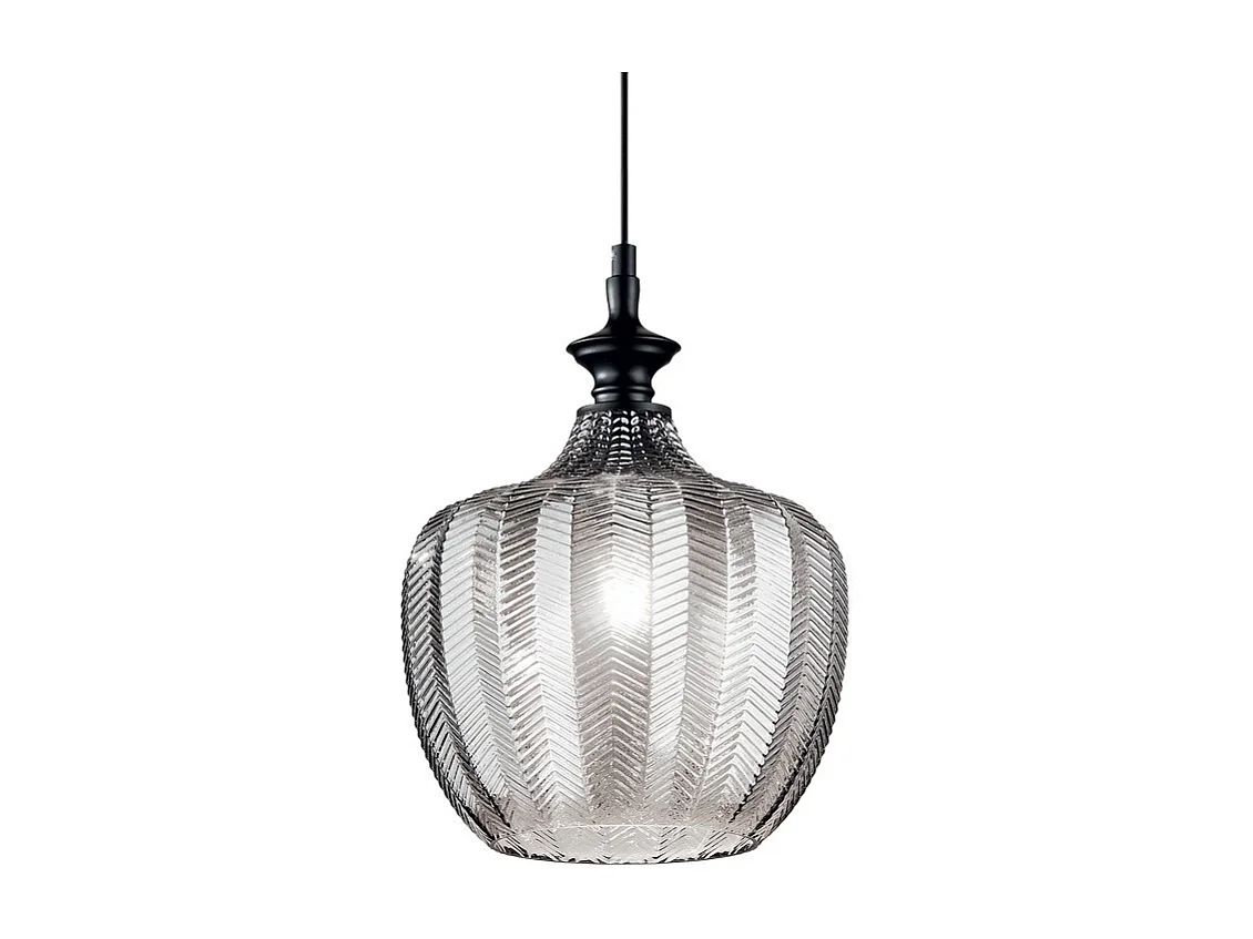 Lámparas colgantes decorativas de cúpula de cristal ahumado, E27