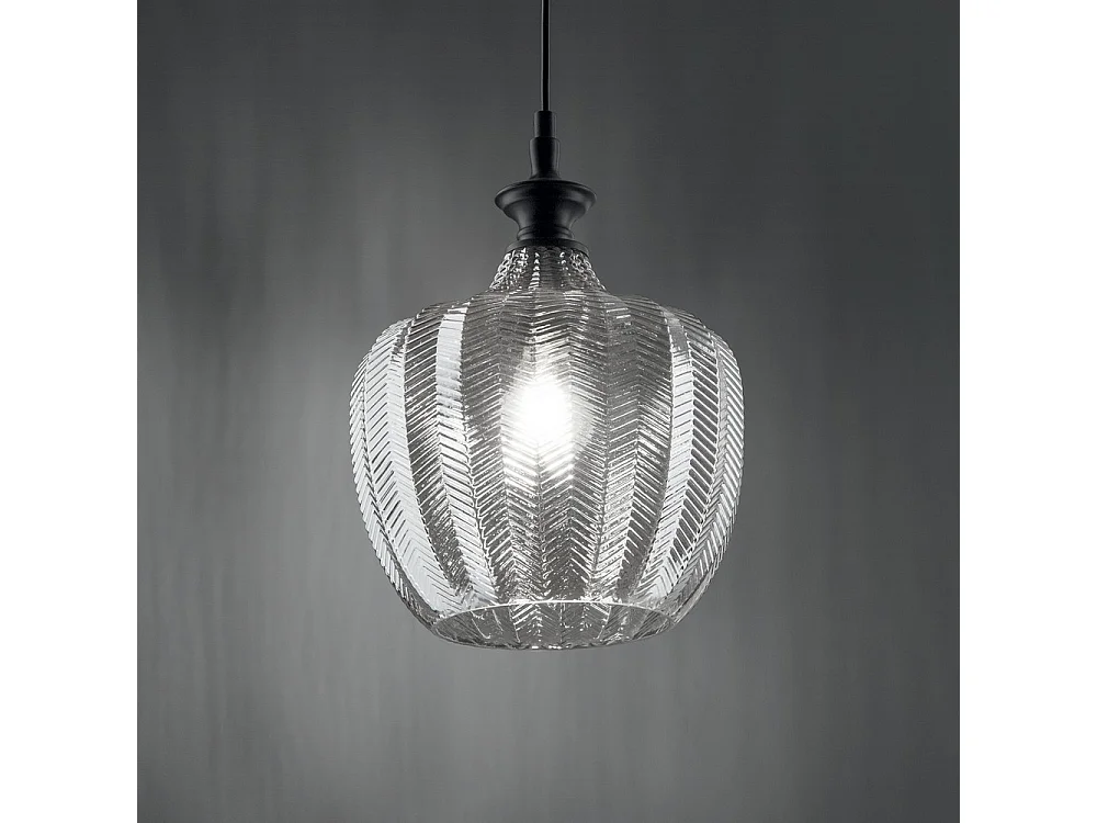 Lámparas colgantes decorativas de cúpula de cristal ahumado, E27