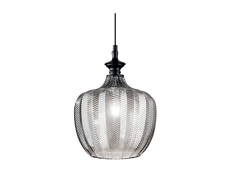 Suspensions décoratives en dôme en verre fumé, E27