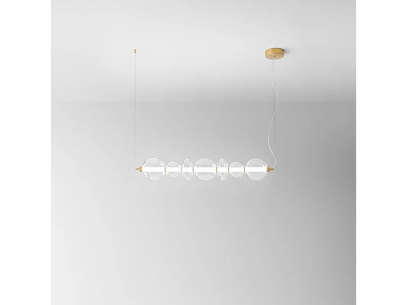 Sospensione Contemporanea Bubbles Metallo Oro Led Integrato 50W