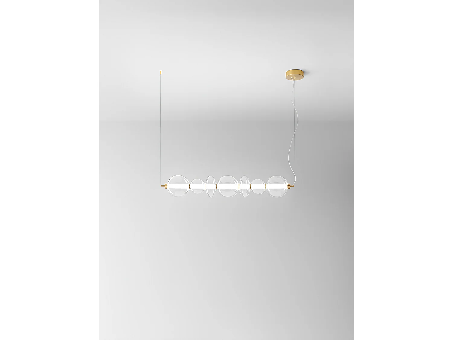 Sospensione Contemporanea Bubbles Metallo Oro Led Integrato 50W