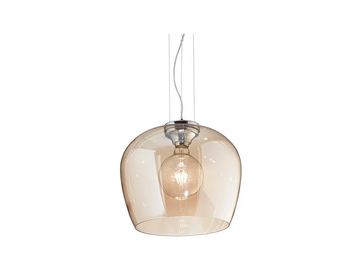 Ideal Lux BLOSSOM - Plafoniera Cupola da Interno Soffitto 1 Luce Ambra, E27