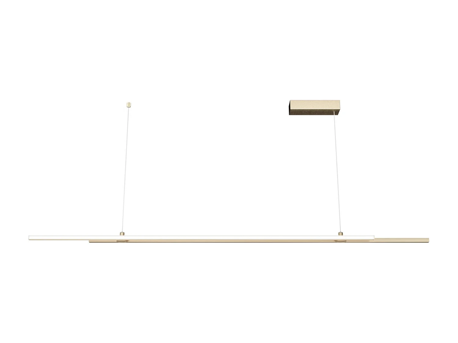 Lampadario A Sospensione Moderno Halo Alluminio Ottone 2 Luci Led 48W