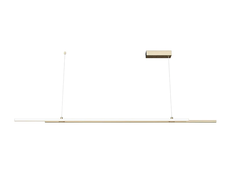Lampadario A Sospensione Moderno Halo Alluminio Ottone 2 Luci Led 48W