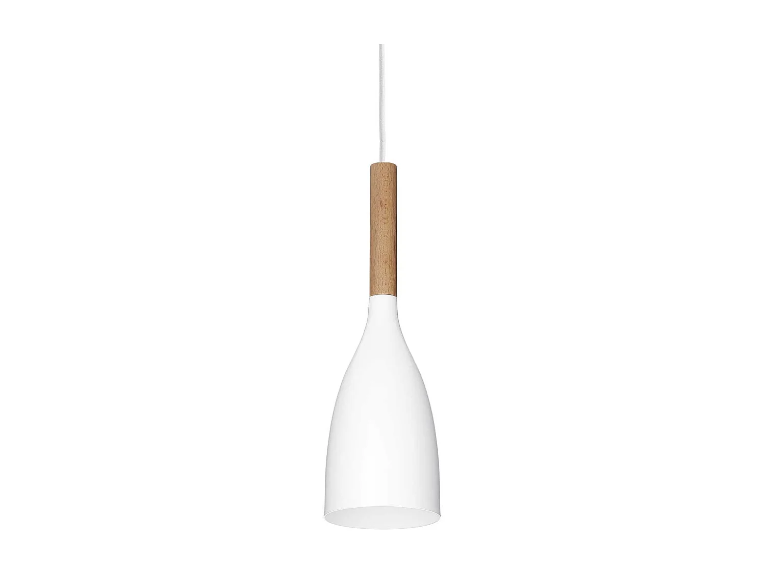 Ideal Lux Manhattan Suspension à 1 lumière, blanc, E14