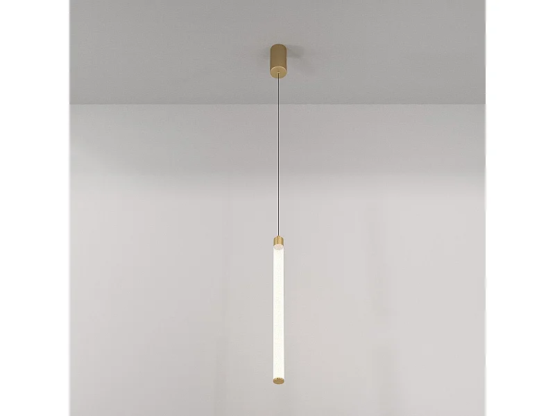 Maytoni Ray Schlanke Pendel-Deckenleuchte Gold, 95,9 cm, integrierte LED 3000K