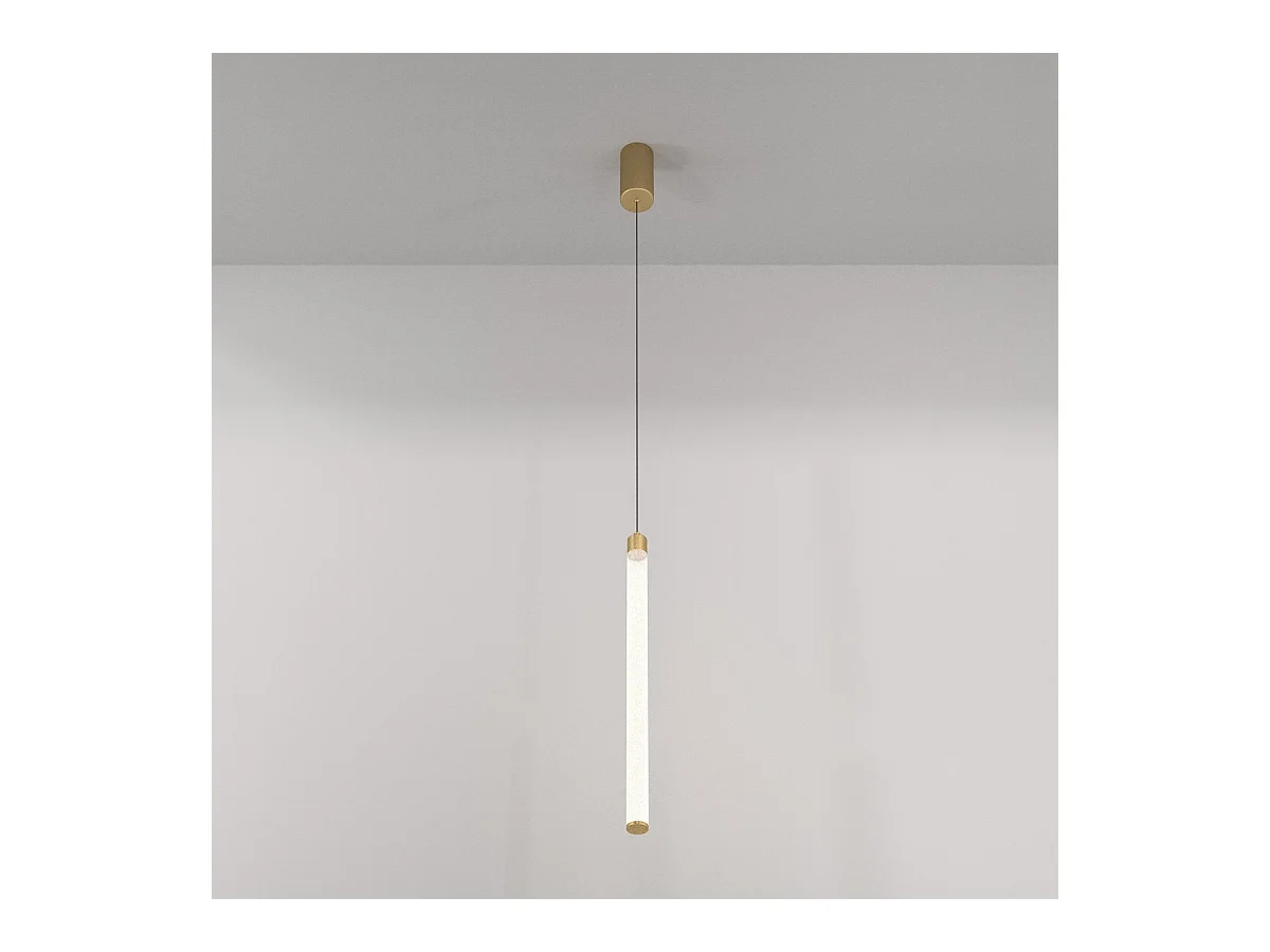Maytoni Ray Lámpara de Techo Colgante Fina Dorada, 95,9cm, LED Integrado 3000K