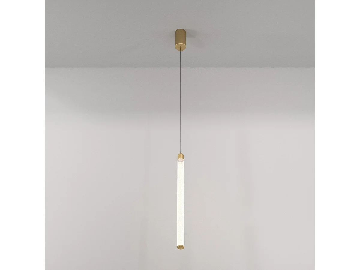 Maytoni Ray Schlanke Pendel-Deckenleuchte Gold, 95,9 cm, integrierte LED 3000K