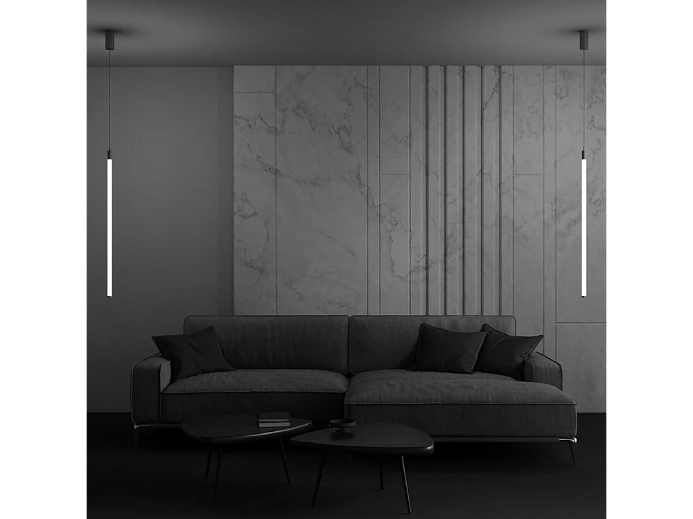 Maytoni Ray Schlanke Pendel-Deckenleuchte Gold, 95,9 cm, integrierte LED 3000K