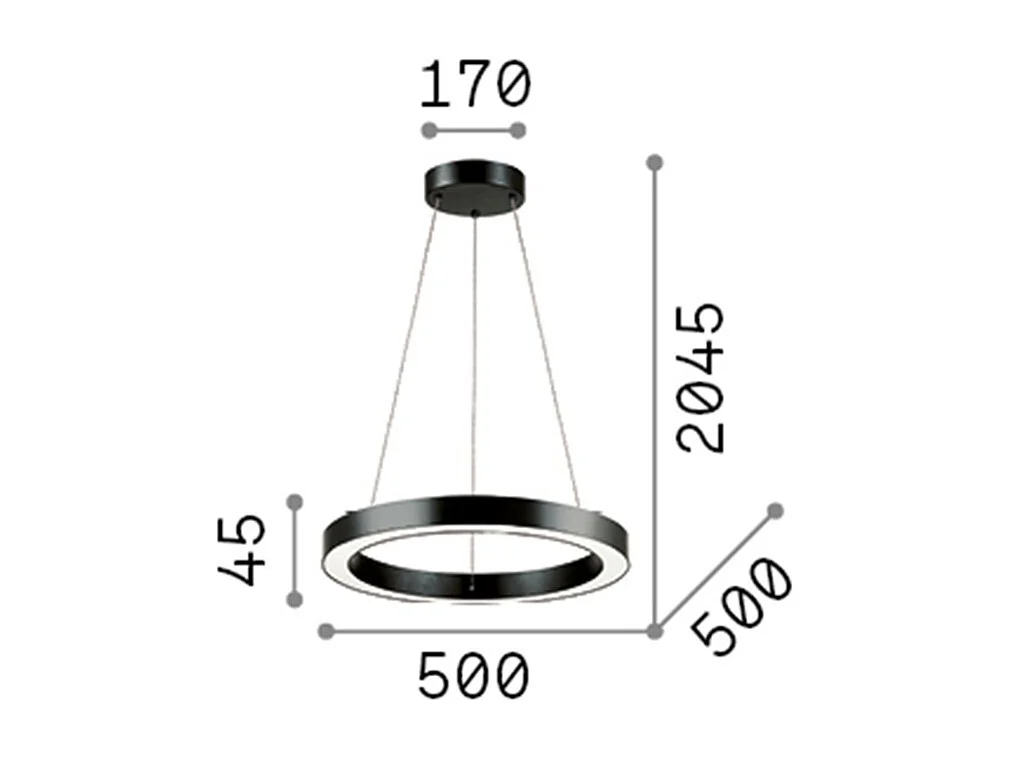 Ideal Lux Oracle Petite suspension LED intégrée au plafond blanc 3000K