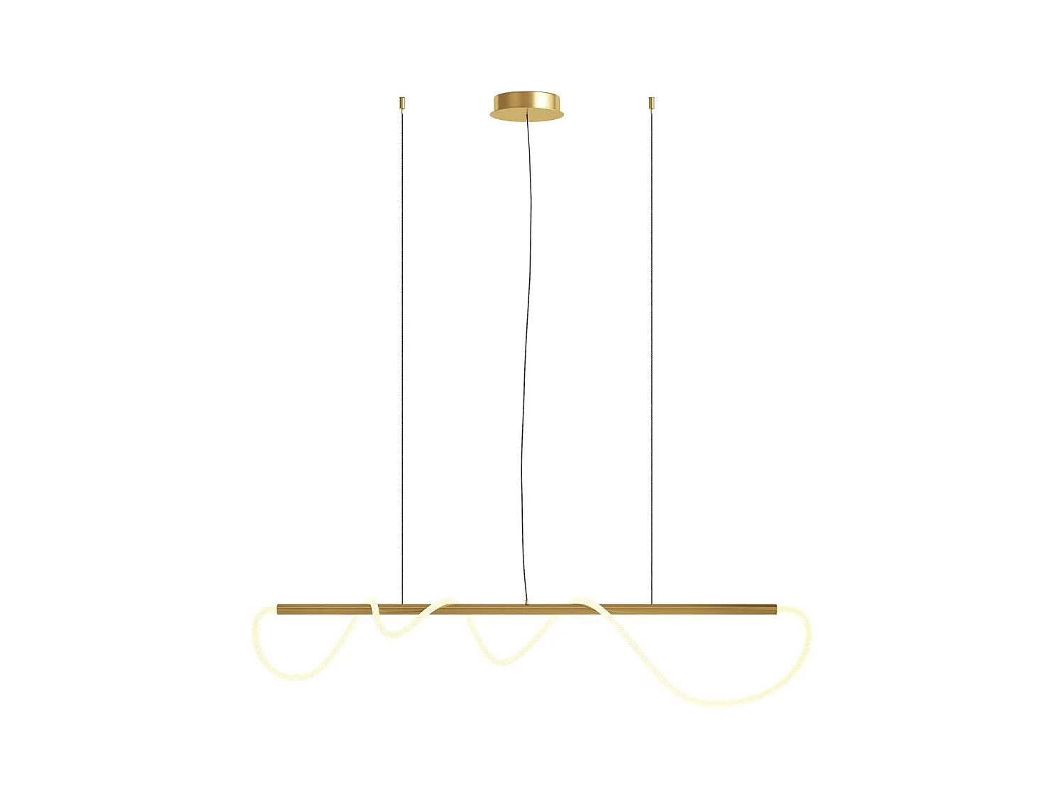 Lampadario A Sospensione Moderno Tau Alluminio Oro 1 Luce Led 30W