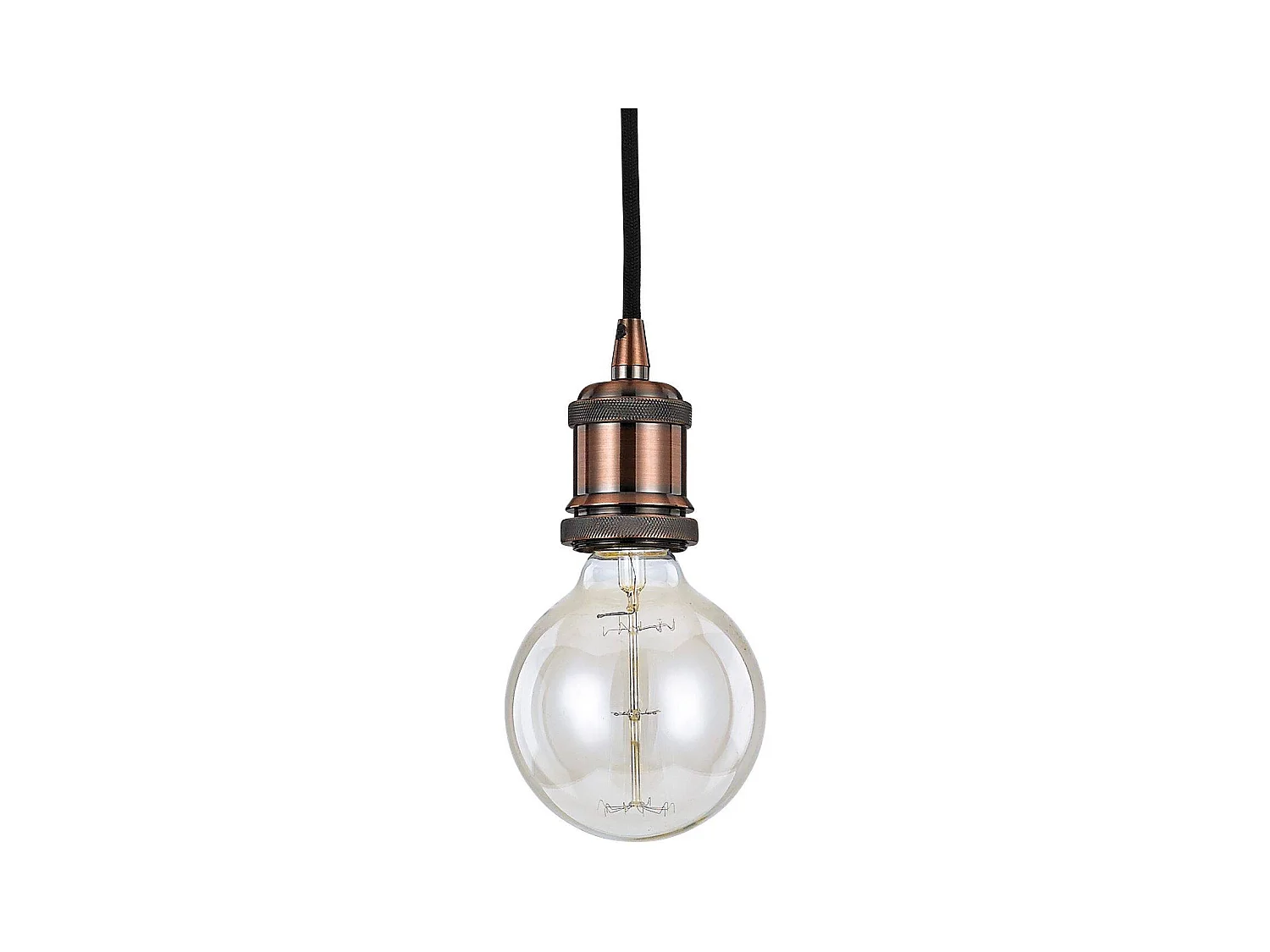 Ideal Lux Frida Plafonnier à 1 lumière, cuivre