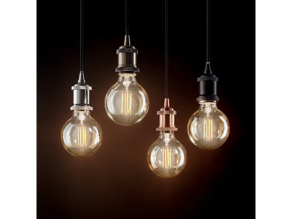 Ideal Lux Frida Plafonnier à 1 lumière, cuivre