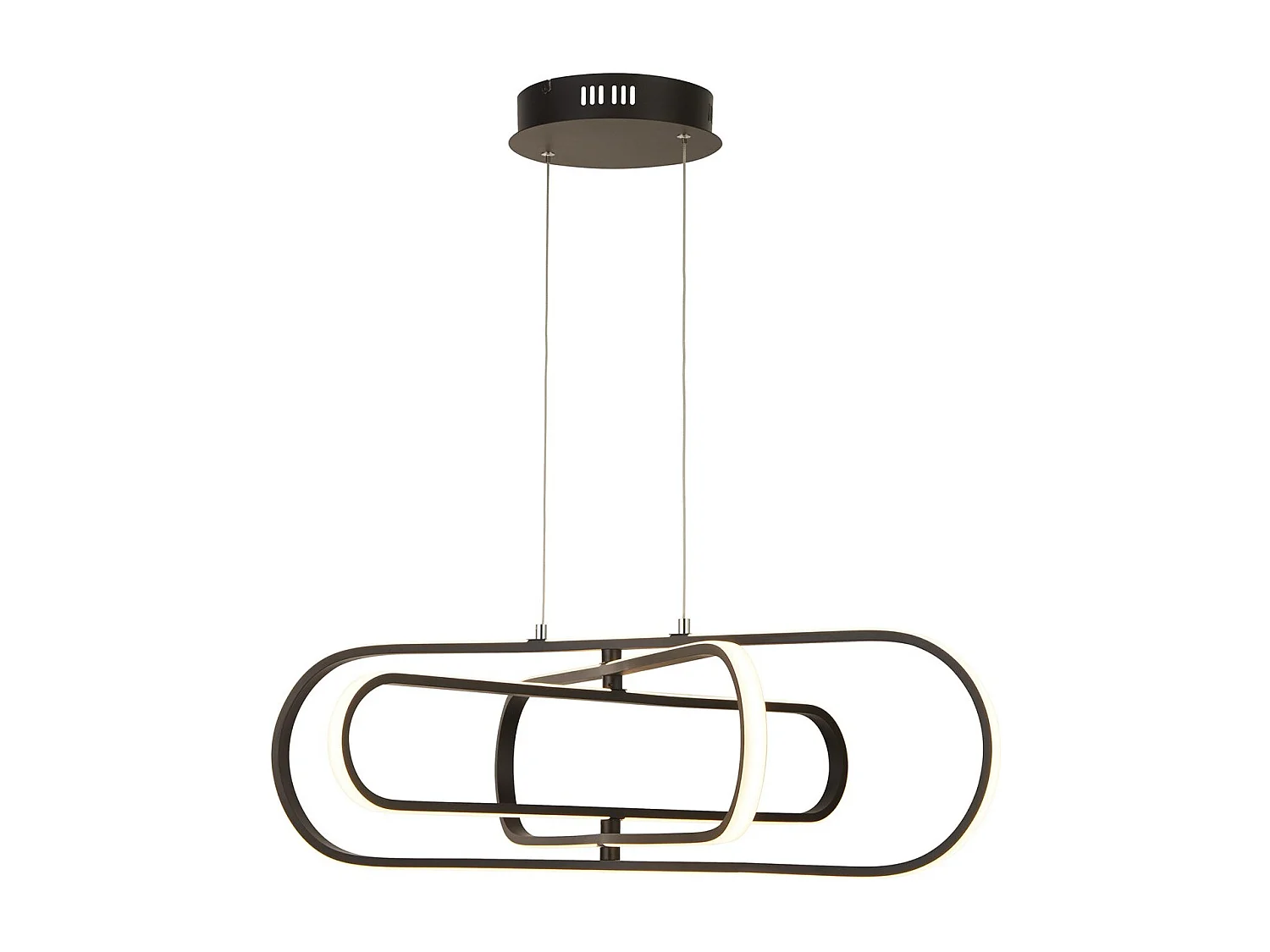 Lampadario Moderno Clip Acciaio Bianco Nero Led 52,44W 3000 - 4500 - 6500K