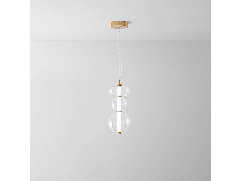 Sospensione Contemporanea Bubbles Metallo Oro Led Integrato 24W