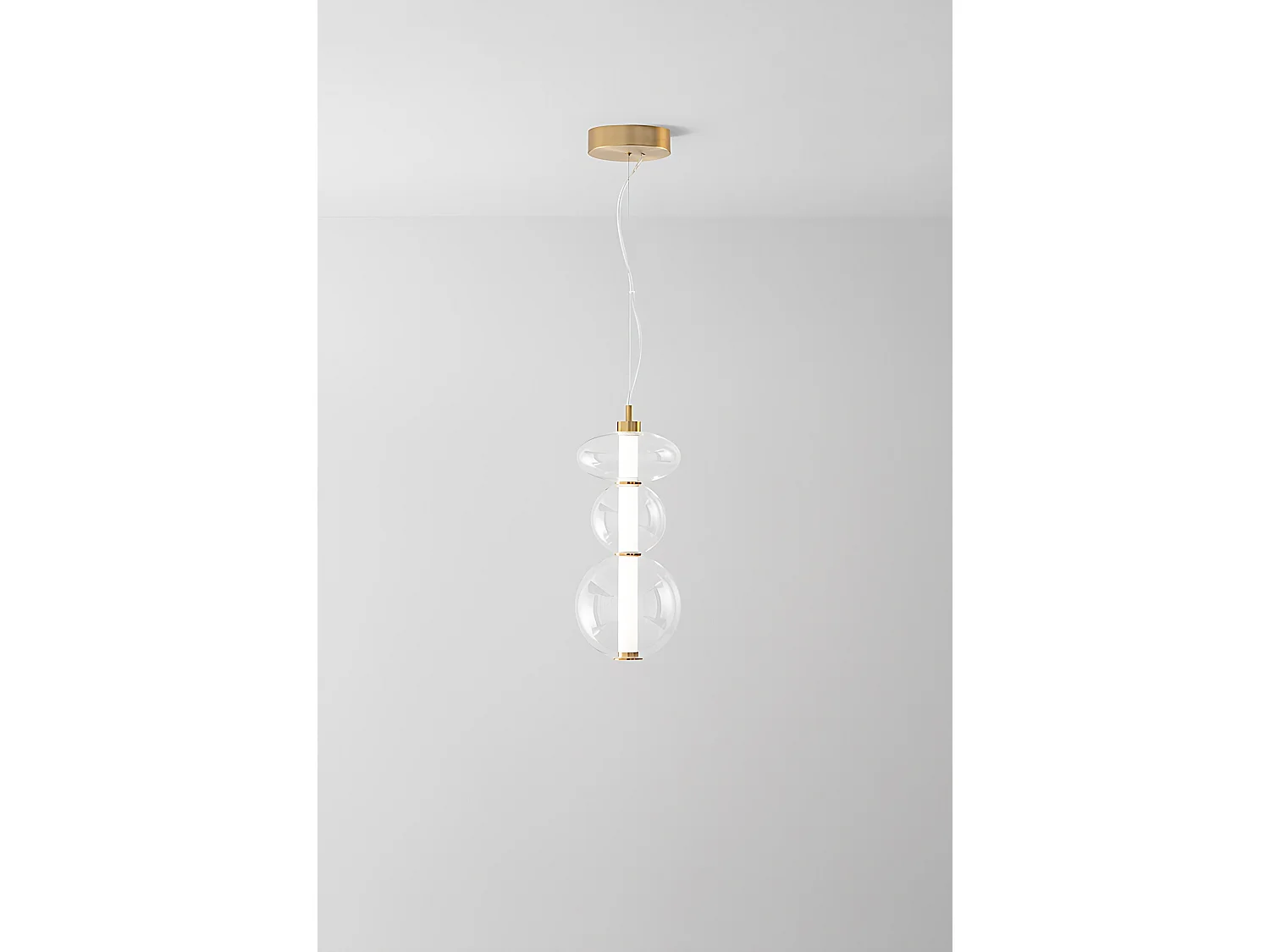 Sospensione Contemporanea Bubbles Metallo Oro Led Integrato 24W