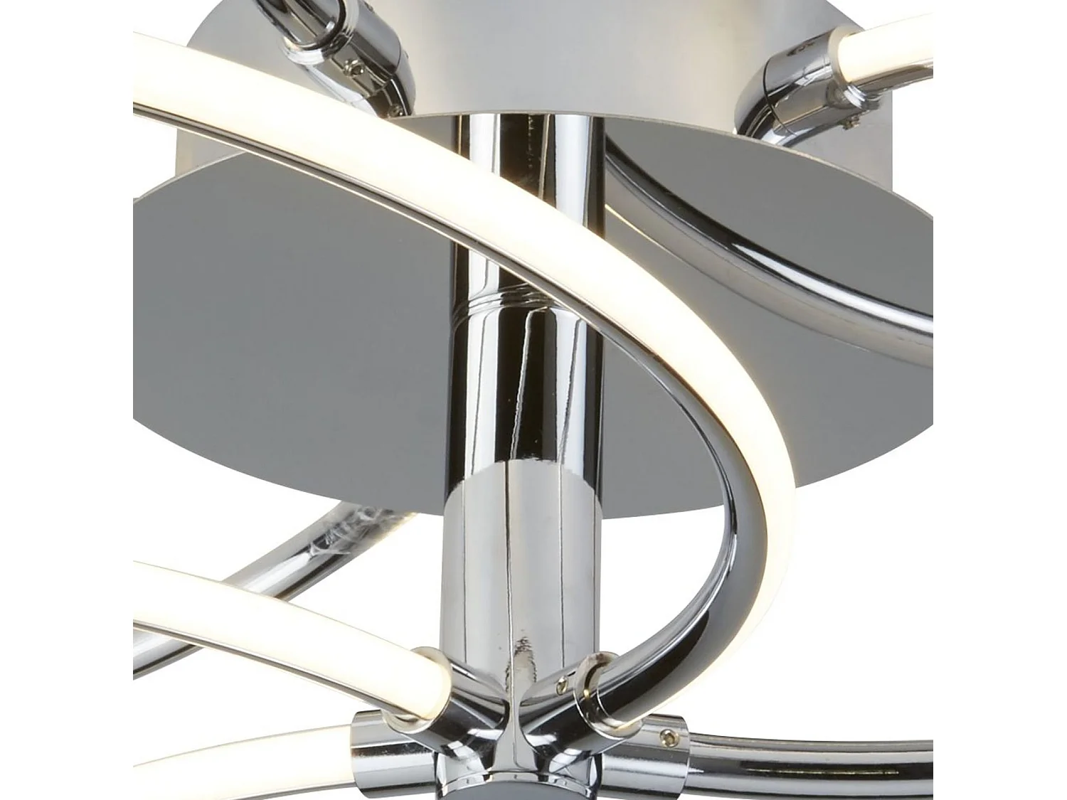 Lampadario Contemporaneo Bardot Acciaio Cromo Policarbonato Led 39,6W 3000K