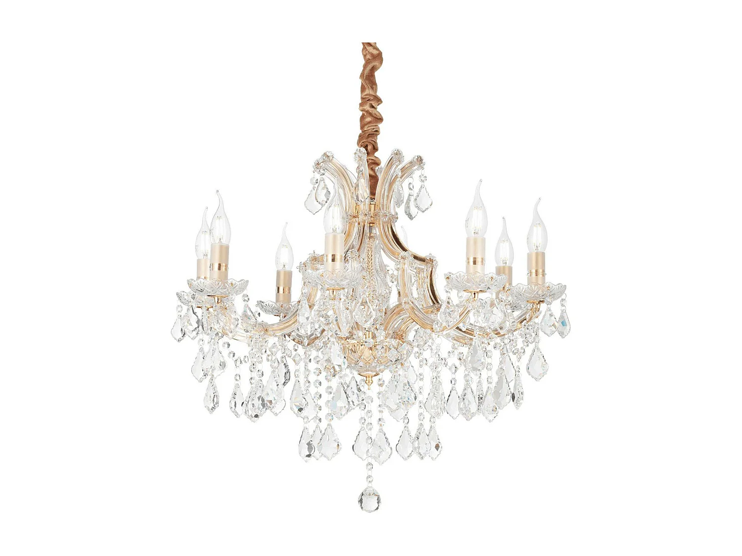 Ideal Lux Napoleon - Lámpara colgante de 8 luces Dorado